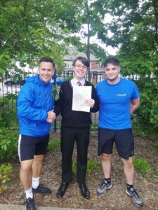 Jack, JCSS founder, receiving a football coaching award