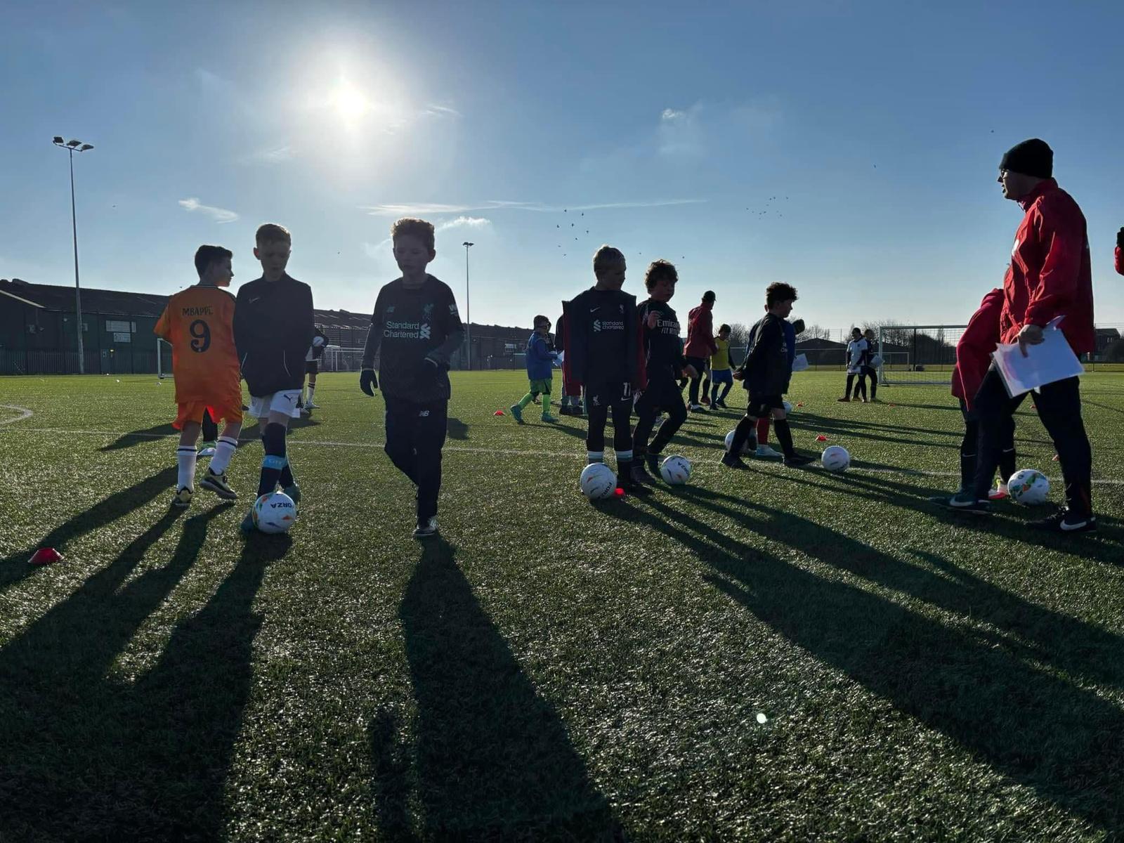 Children enjoying football at a JCSS summer camp in Skegness